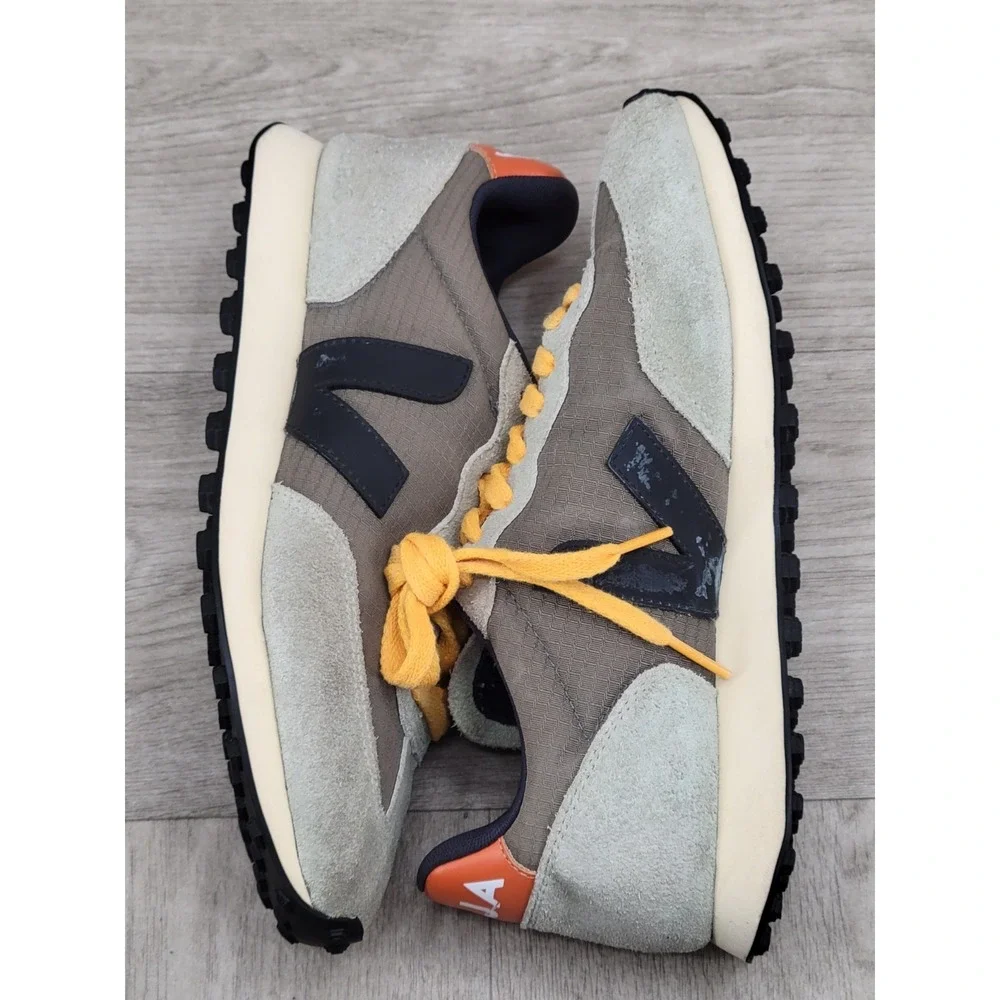 VEJA Rio Branco Ripstop Sneakers Green Brown Black Orange Women's Size 8
